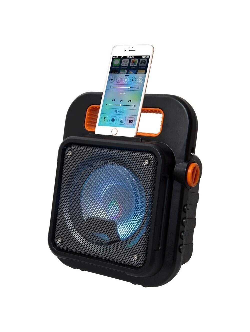 iLive Wireless Tailgate Party Speaker Portable Bluetooth LED Lights Rechargeable